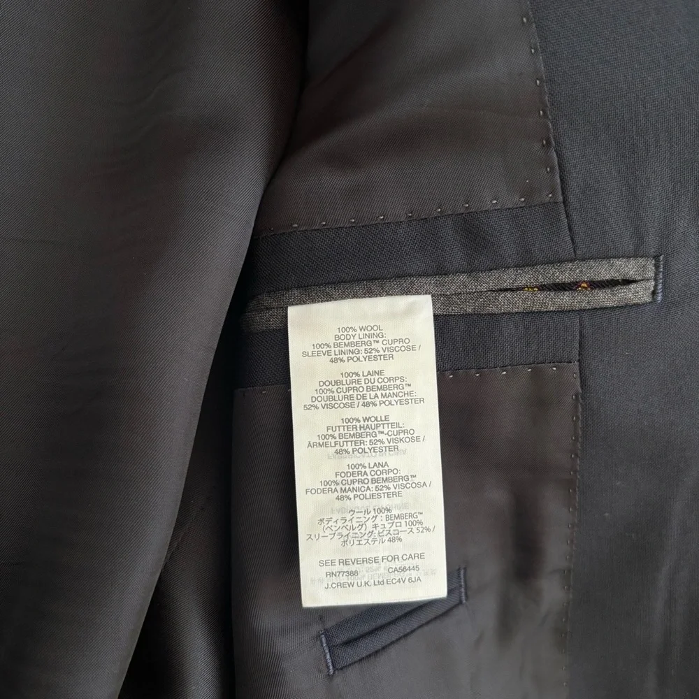 J. Crew Men’s Ludlow Classic-Fit Suit Jacket with Center Vent in Italian Wool